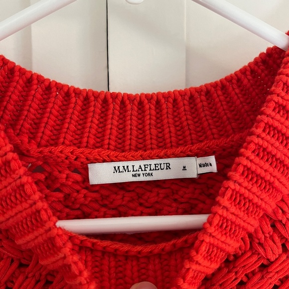 M.M. Lafleur Kiki Textured Chunky Knit Sweater in Valencia Size Medium - Picture 4 of 7